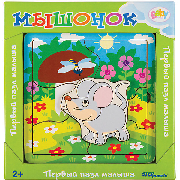 Игра из дерева STEP puzzle Baby Step, Мышонок Степ Пазл 11205249