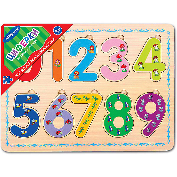 

Игра из дерева STEP puzzle "Весёлая математика", Циферки