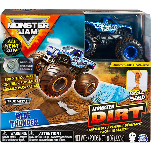 фото Набор Spin Master Monster Jam Blue Thunder, с машинкой и кинетическим песком