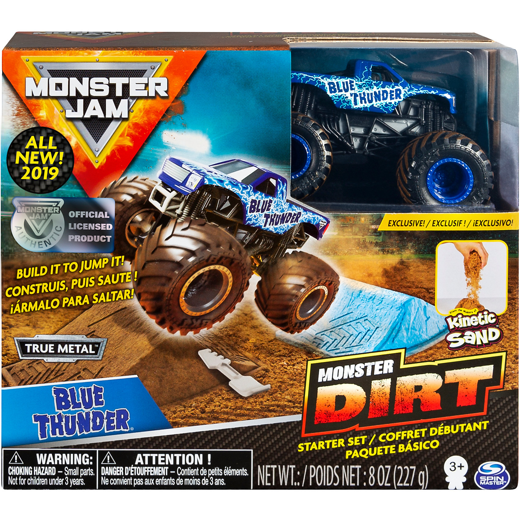 фото Набор Spin Master Monster Jam Blue Thunder, с машинкой и кинетическим песком