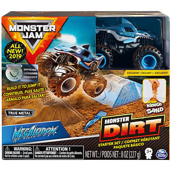 

Набор Spin Master Monster Jam Megladon, с машинкой и кинетическим песком, Разноцветный