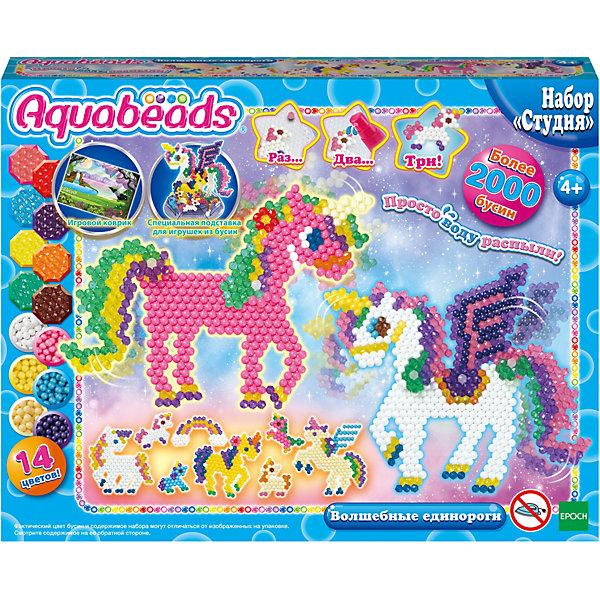 

Набор для декора Aquabeads "Волшебные единороги", Голубой