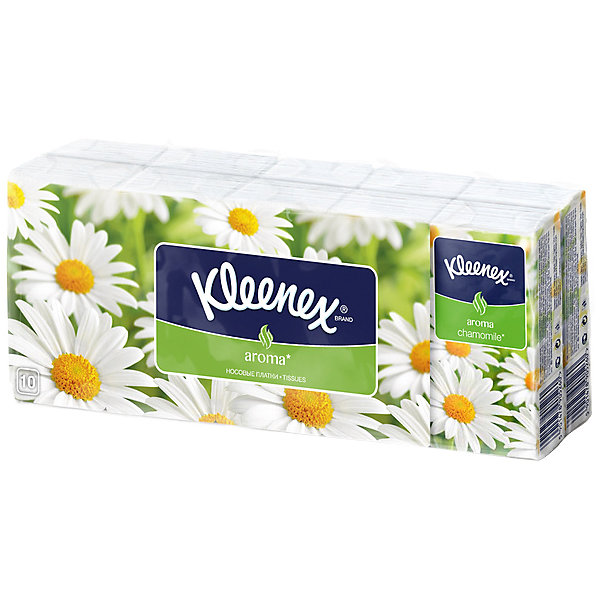 фото Носовые платочки Kleenex Chamomile, упаковка 10 штук