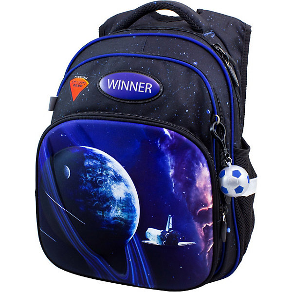 

Рюкзак Winner 8055 с брелоком, черный, Рюкзак Winner 8055 с брелоком,