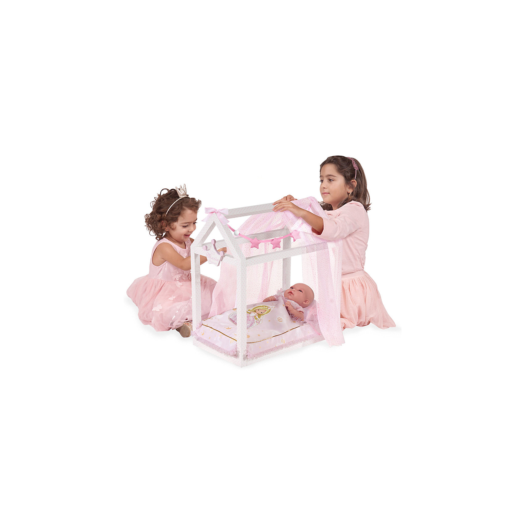 фото Кроватка для кукол DeCuevas "Мария" с аксессуарами, 55 см