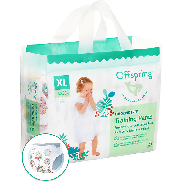 

Трусики-подгузники Offspring Совы 12-20 кг., 30 шт, Разноцветный, Трусики-подгузники Offspring Совы 12-20 кг., 30 шт.