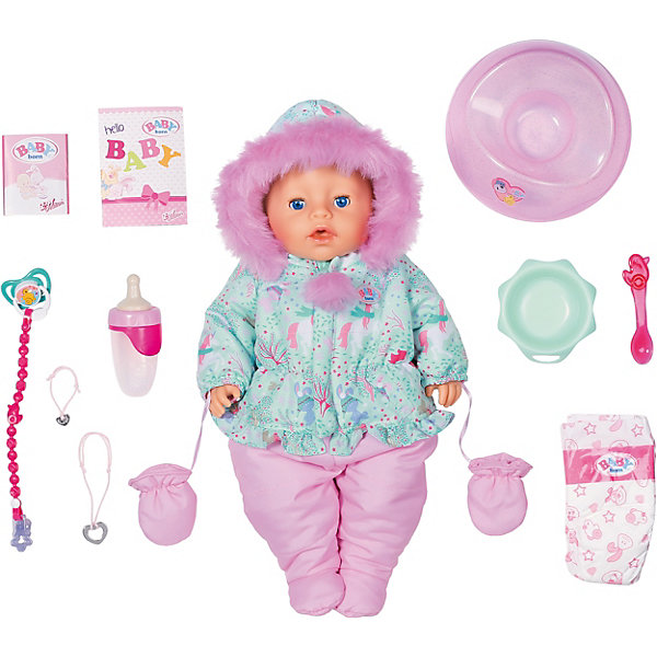 фото Интерактивная кукла zapf creation baby born зимняя, 43 см