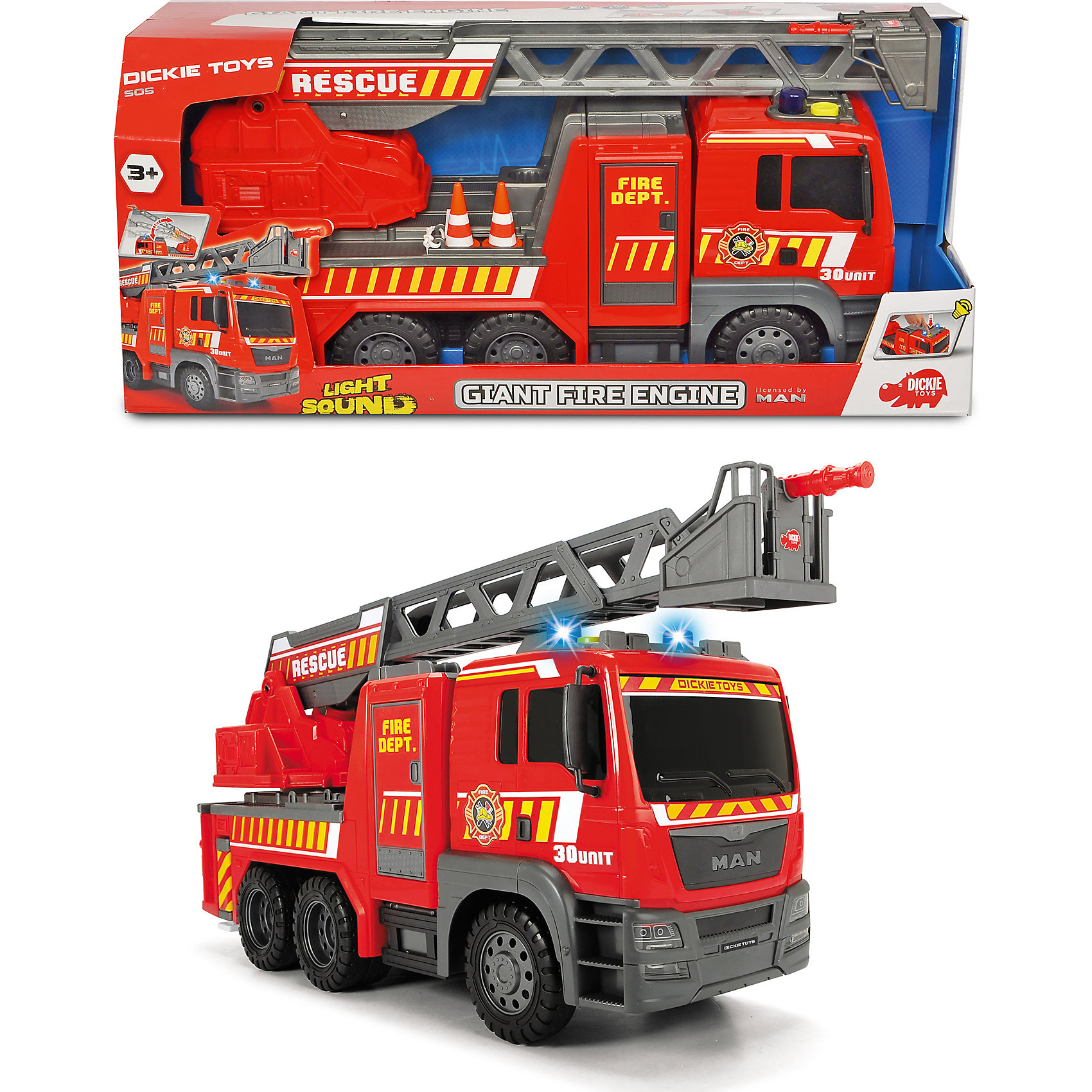 Пожарная машина MAN, 54 см, свет и звук Dickie Toys 11406381
