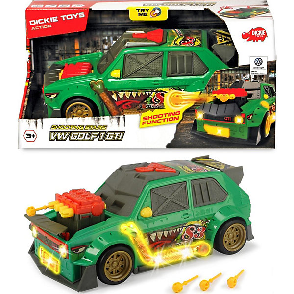 фото Машинка с залповой установкой dickie toys vw golf 1 gti, 26 см