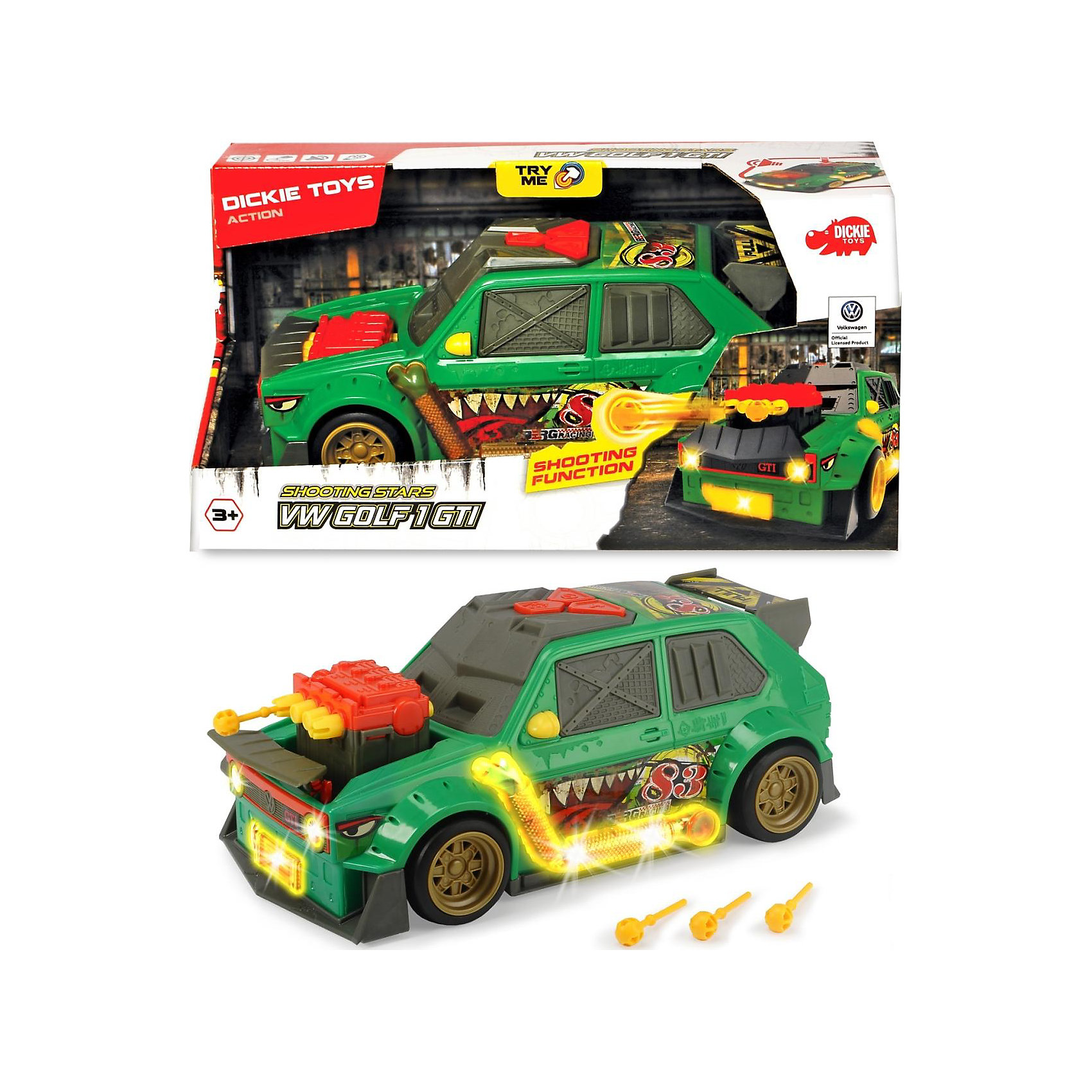 фото Машинка с залповой установкой dickie toys vw golf 1 gti, 26 см