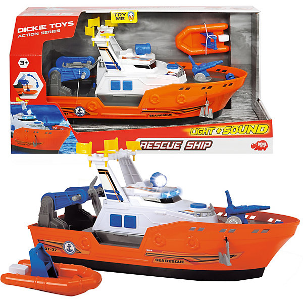 

Спасательное судно Dickie Toys, 40 см, свет звук