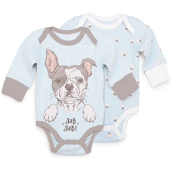 

Боди 2 шт Happy Baby для мальчика, Голубой, Боди 2 шт Happy Baby для мальчика
