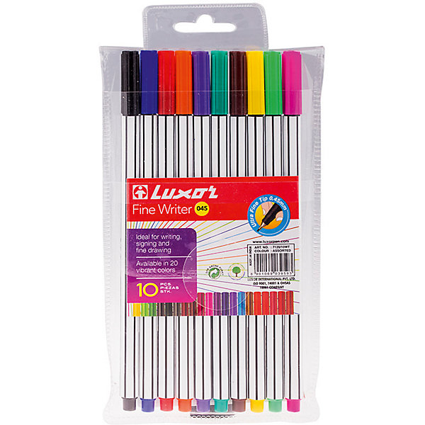 

Набор капиллярных ручек Luxor Fine Writer 045, 10 цветов