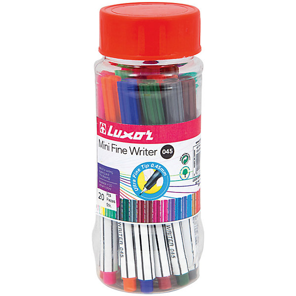 Набор капиллярных ручек Mini Fine Writer 045, 20 цветов Luxor 11412601