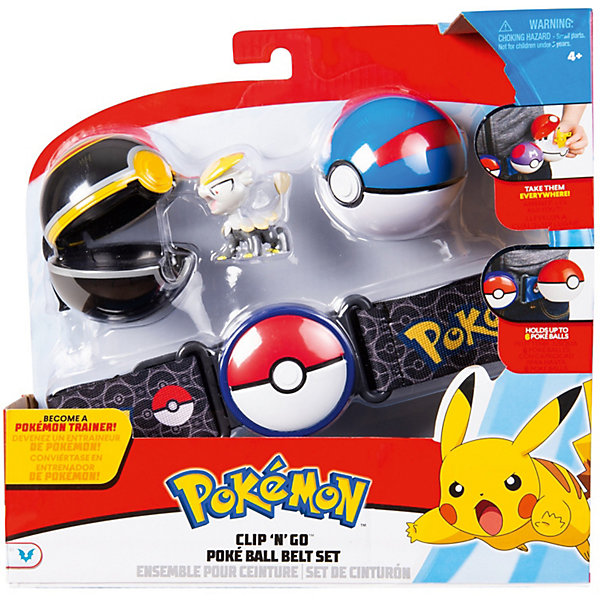 

Игровой набор Росмэн Pokemon Пояс для Поке-тренеров, чёрный, Разноцветный