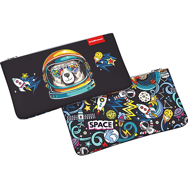 

Пенал-косметичка Erich Krause Space Bear, Черный