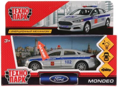 ТЕХНОПАРК Инерционная машина Технопарк Ford Mondeo, Полиция декоративные накладки на ограничители дверей для ford mondeo 2014 по н в