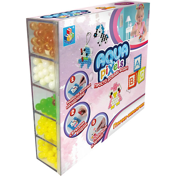 

Мозаика 1toy Aqua Pixels "Птички- невелички", 165 деталей (водная)