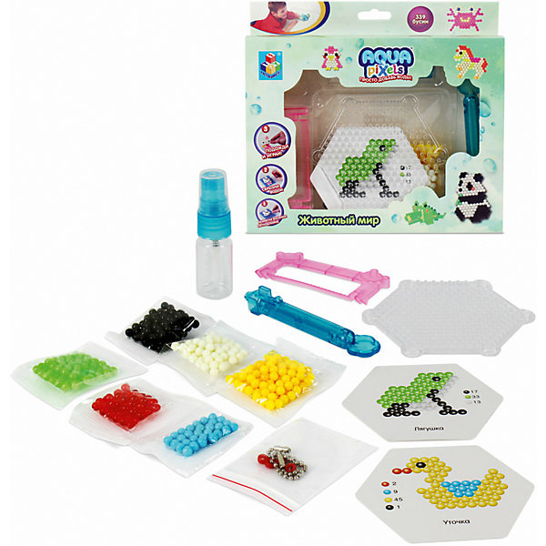 

Мозаика 1toy Aqua Pixels "Животый мир", 339 деталей (водная)