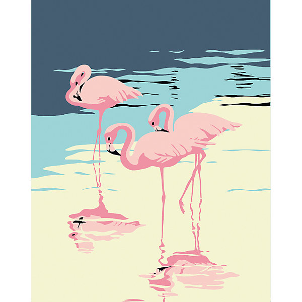 

Набор для раскрашивания по номерам Артвентура «Три фламинго»