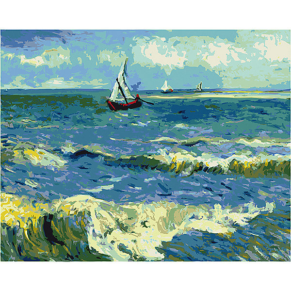 фото Набор для раскрашивания по номерам Артвентура «Ван Гог «Морской пейзаж в Сен-Мари»