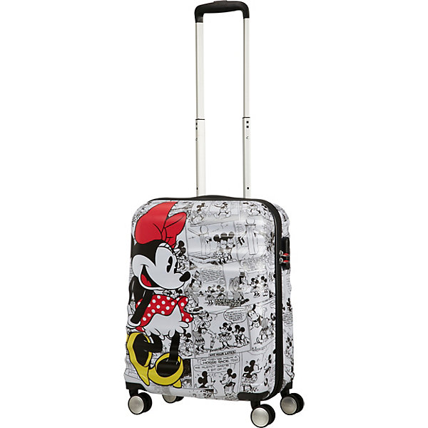 фото Чемодан American Tourister Минни комиксы белые, 36 л