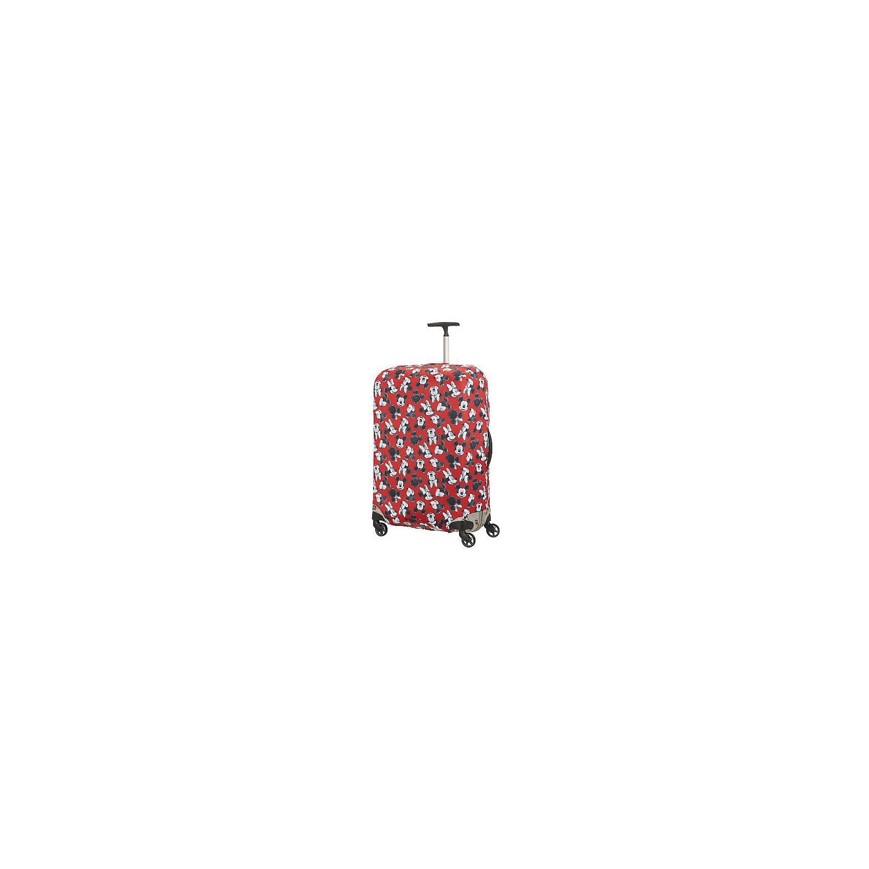 фото Чехол для чемодана Samsonite Микки, Минни, красный 86 см
