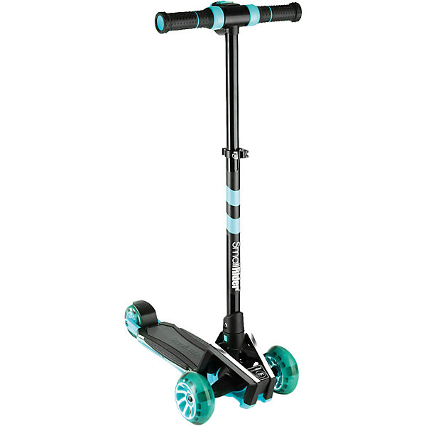 

Трехколесный самокат Small Rider Premium Pro со светящимися колесами, черный, Разноцветный