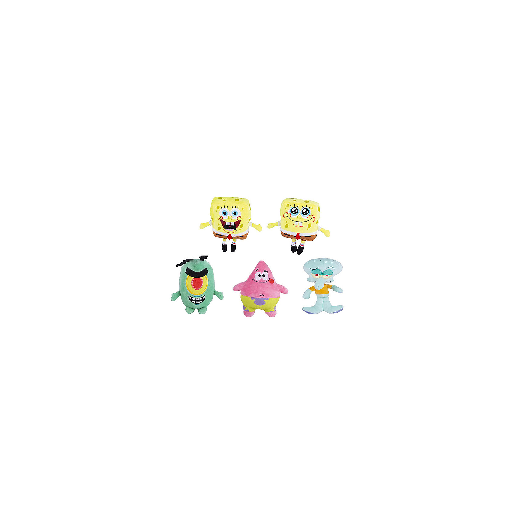 фото Плюшевая игрушка SpongeBob "Губка Боб улыбающийся", 15 см Alfa group