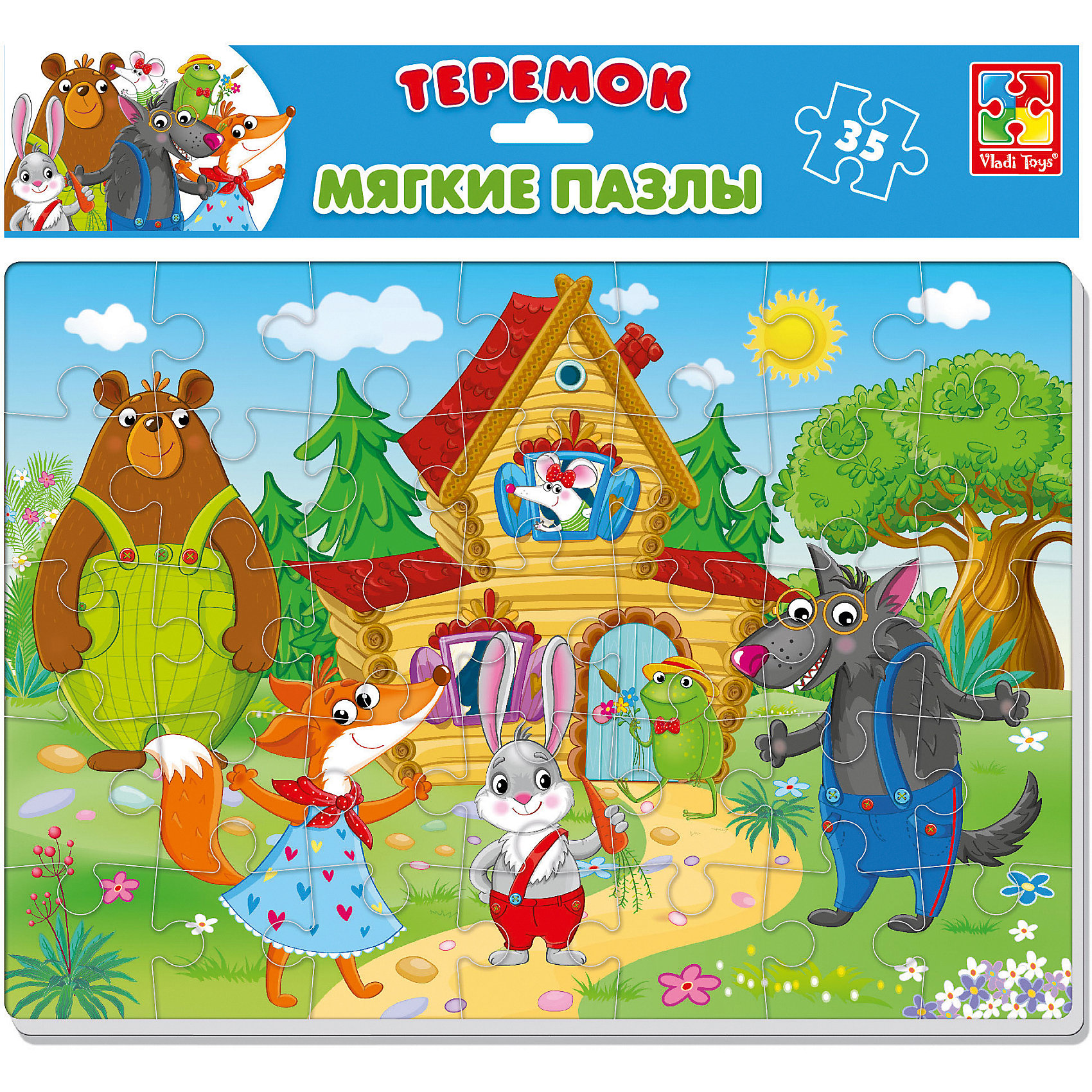 фото Мягкие пазлы Vladi Toys "Теремок", 12 элементов