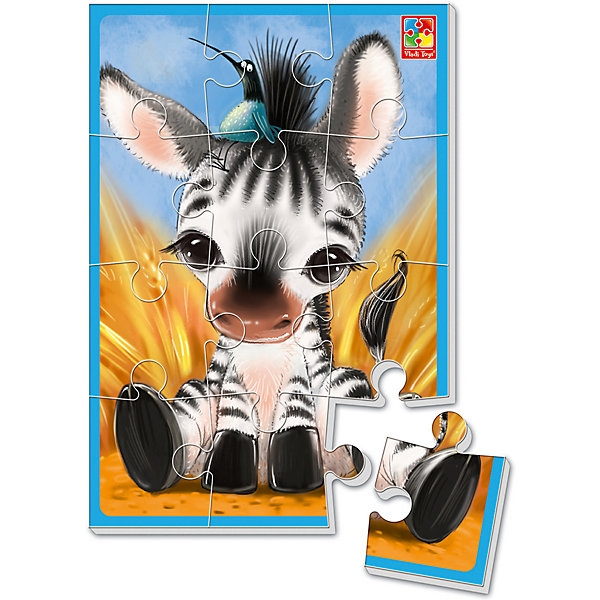 

Мягкие пазлы Vladi Toys "Зебрик", 12 элементов