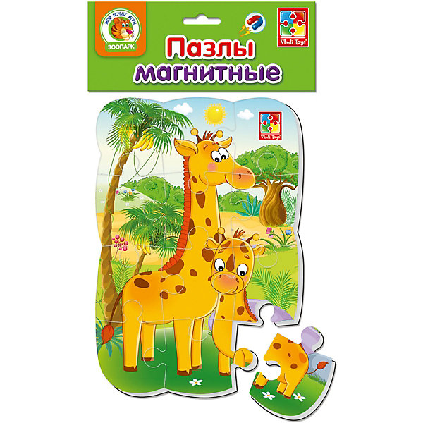 

Пазлы на магните Vladi Toys "Жирафик", 12 элементов