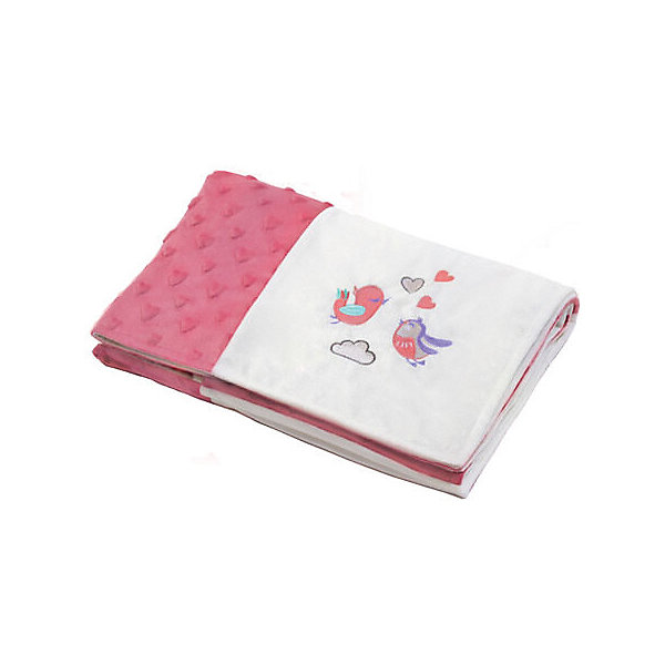 

Детский плед BabyOno patchwork 100х75 см, Птички, Розовый