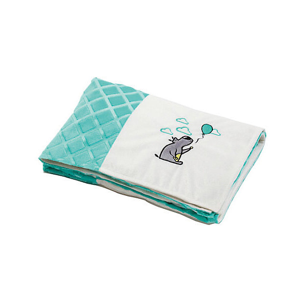

Детский плед BabyOno patchwork 100х75 см, Собачка, Мятный
