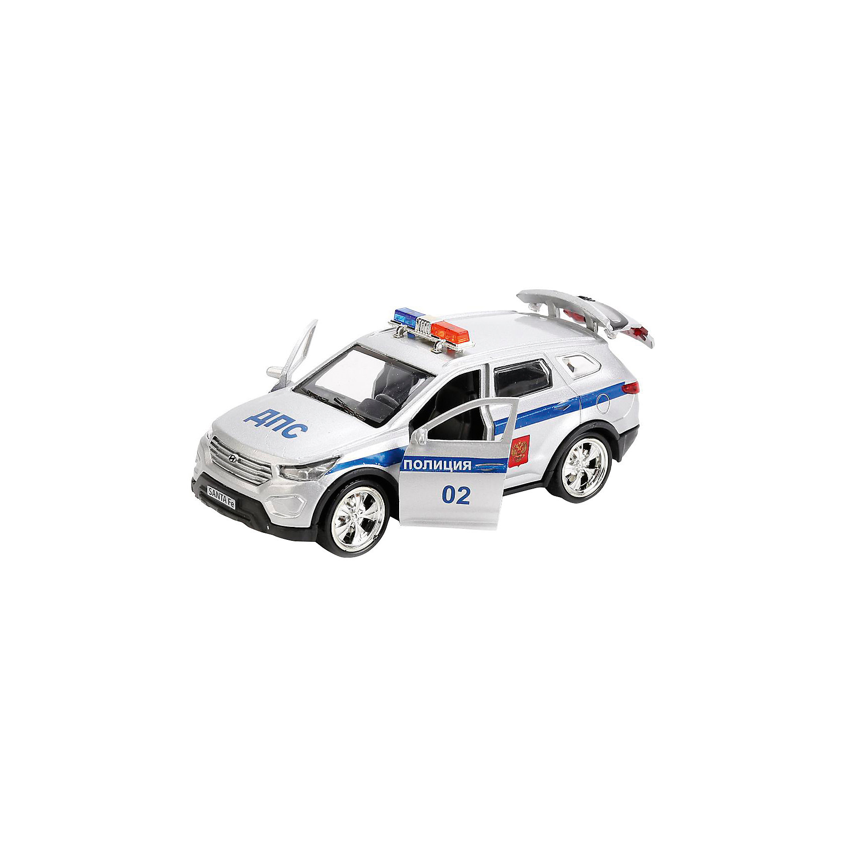 Машинка Технопарк Hyundai Santafe Полиция, 12 см 11503397