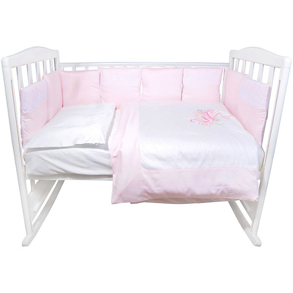 Комплект в кроватку , 4 предмета, розовый Эдельвейс 11505737