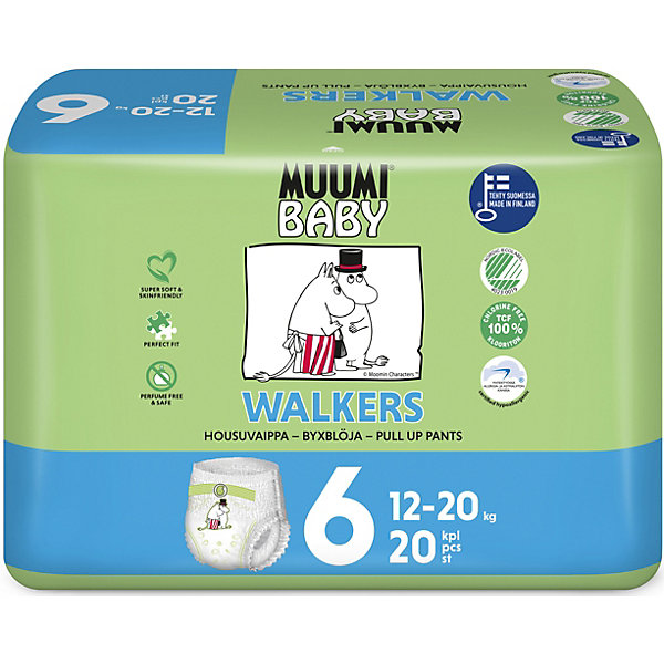 Подгузники-трусики Muumi Maxi Plus 12-20 кг, 20 штуки