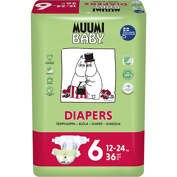 

Подгузники Muumi Junior 12-24 кг, 38 штук