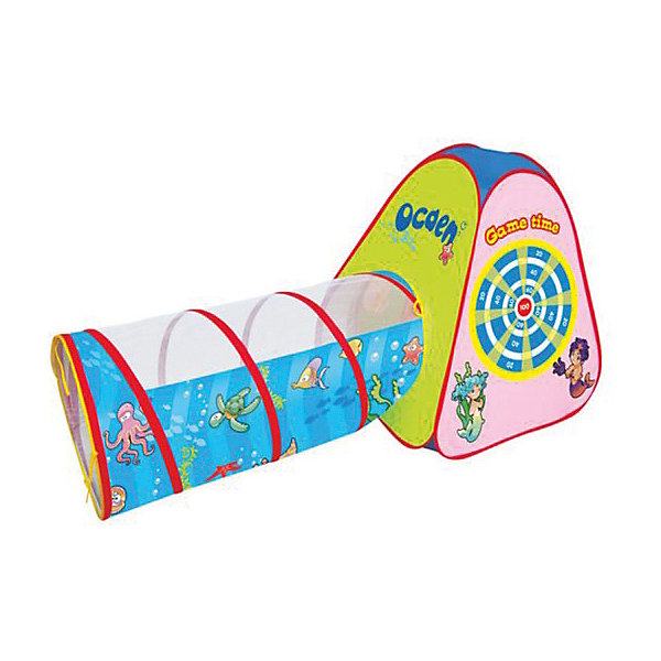

Игровая палатка Наша Игрушка "Морской дартс", с туннелем, 165*70*87 см