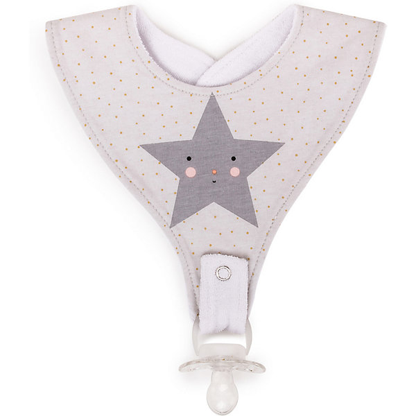 

Нагрудный фартук Happy Baby Star, с креплением для пустышки, Разноцветный