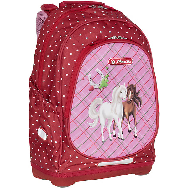 Рюкзак школьный Bliss Horses, без наполнения, красный Herlitz 11650243