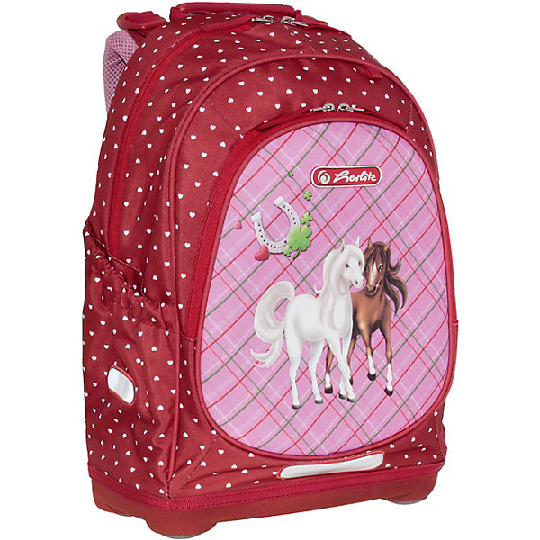 

Рюкзак школьный Herlitz Bliss Horses, без наполнения, красный, Рюкзак школьный Herlitz Bliss Horses, без наполнения,