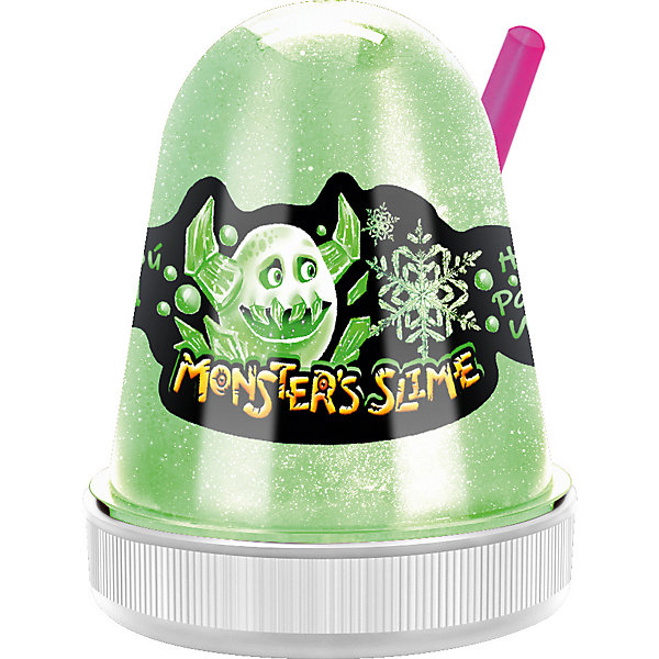 фото Слайм Monster Slime Цветной Лед, зеленый, 130 гр -
