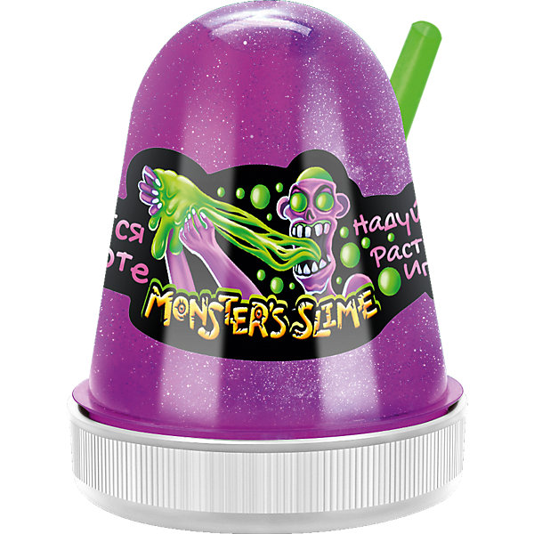 

Светящийся слайм Monster Slime сиреневый, 130 гр, Синий