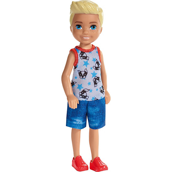 фото Мини-кукла barbie семья челси блондин в комбинезоне со щенками mattel