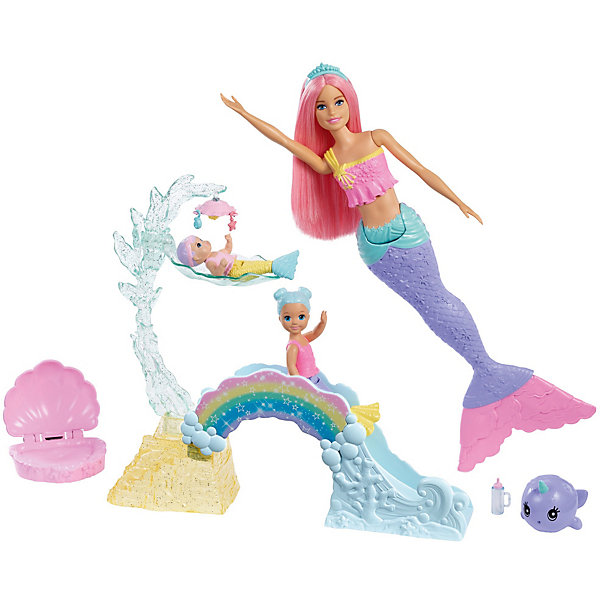 Игровой набор Barbie Dreamtopia Кукла с маленькими русалочками Mattel 11688132