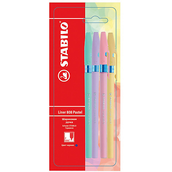 

Набор шариковых ручек Stabilo Liner Pastel, 4 шт