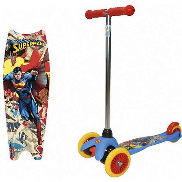 

Трехколесный самокат 1Toy Superman, Разноцветный