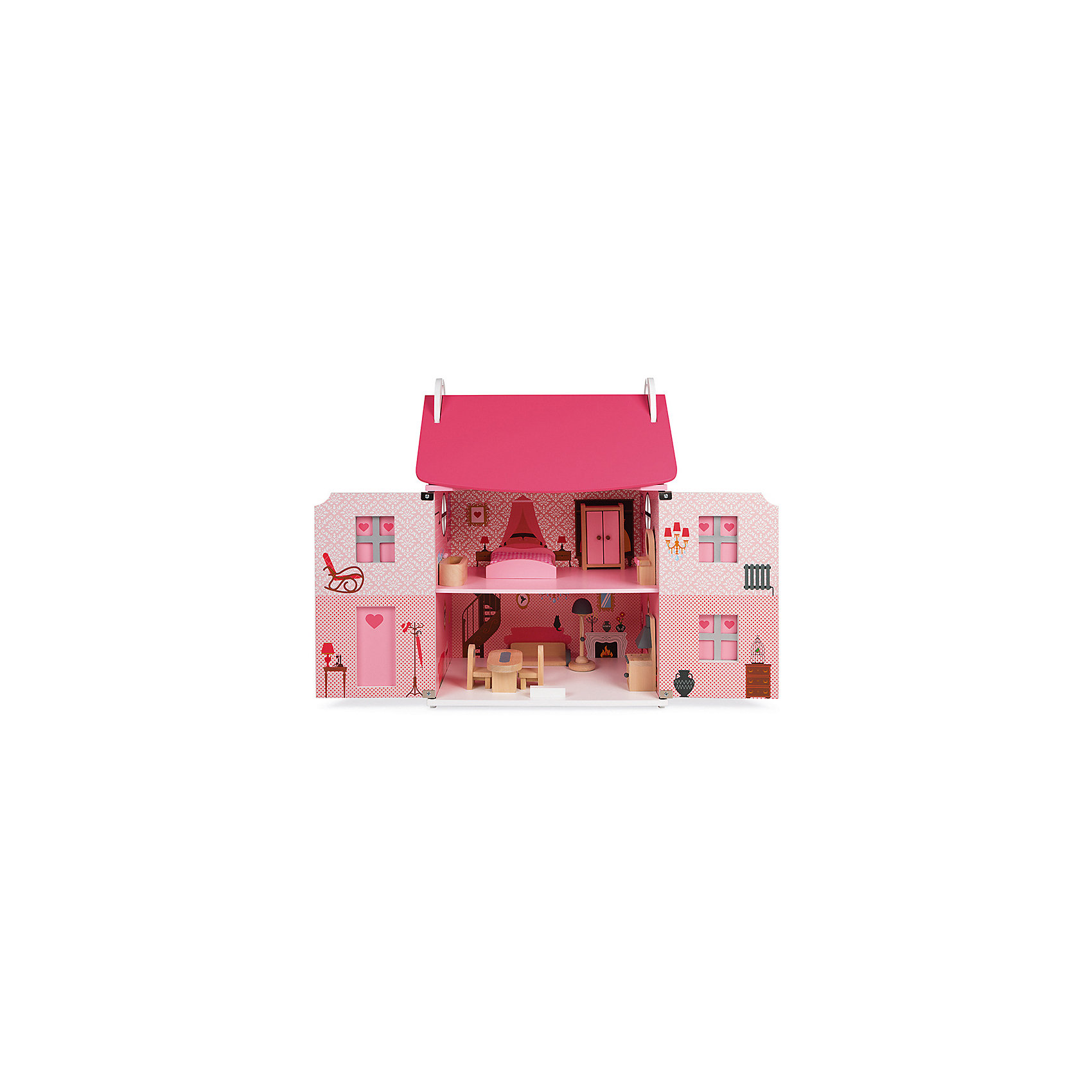 фото Кукольный домик Janod "Мадемуазель", 11 элементов мебели