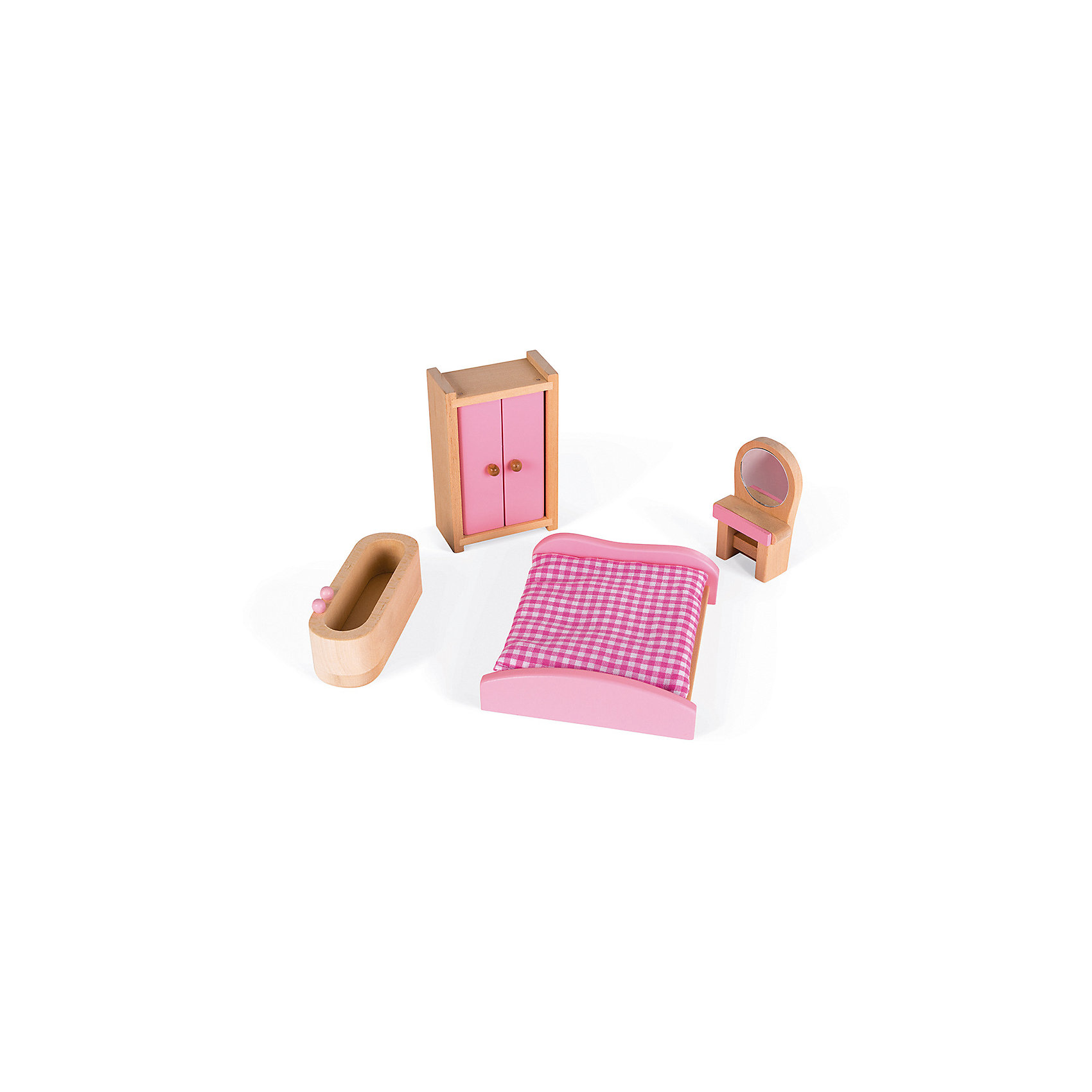фото Кукольный домик Janod "Мадемуазель", 11 элементов мебели